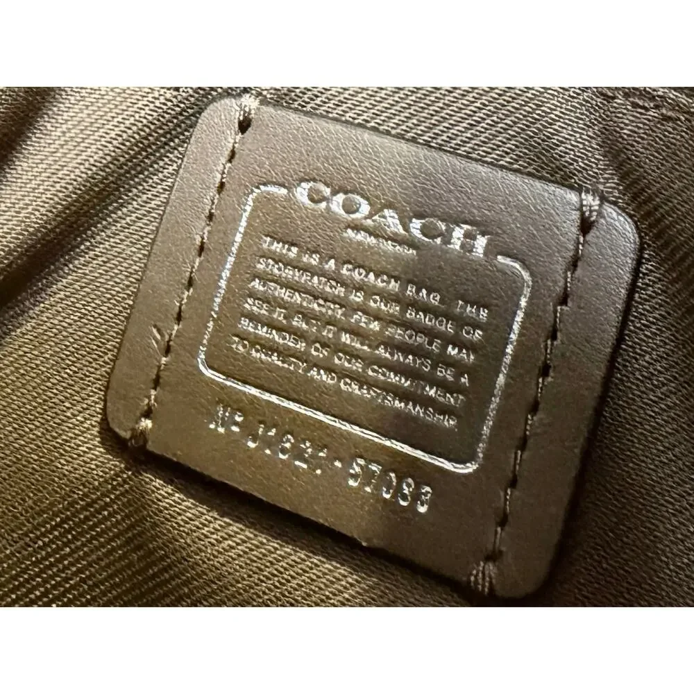 Coach Leather Satchel Shoulder Bag Beige Turnlock – Size Medium - Picture 7 of 10